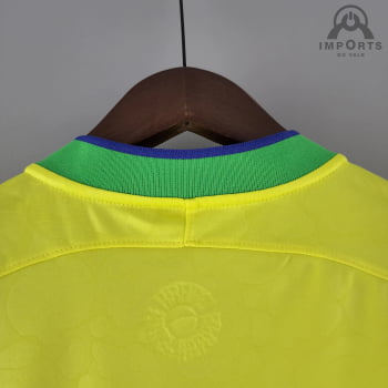 Camisa da Seleção Brasileira I Copa 2022 Versão Torcedor + Personalização Grátis