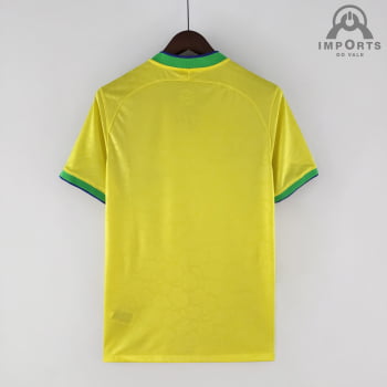 Camisa da Seleção Brasileira I Copa 2022 Versão Torcedor + Personalização Grátis