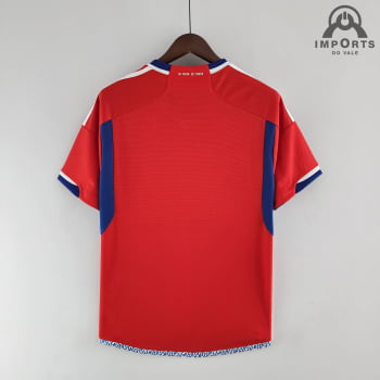 Camisa da Seleção Chilena I 2022 Versão Torcedor + Personalizac1a2o Grátis