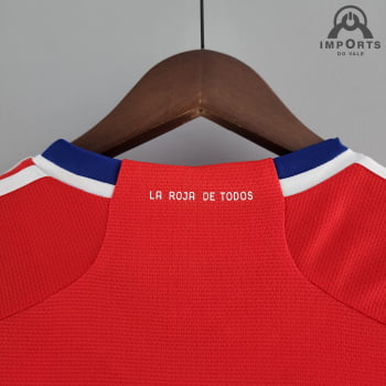 Camisa da Seleção Chilena I 2022 Versão Torcedor + Personalizac1a2o Grátis