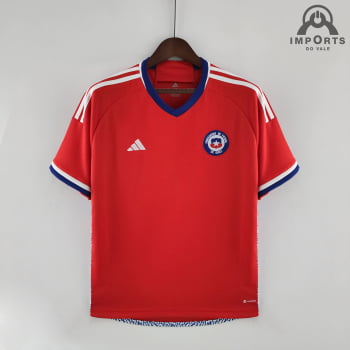 Camisa da Seleção Chilena I 2022 Versão Torcedor + Personalizac1a2o Grátis Camisa da Seleção Chilena I 2022 Versão Torcedor + Personalizac1a2o Grátis
