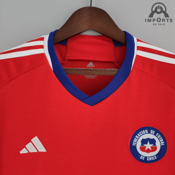 Camisa da Seleção Chilena I 2022 Versão Torcedor + Personalizac1a2o Grátis