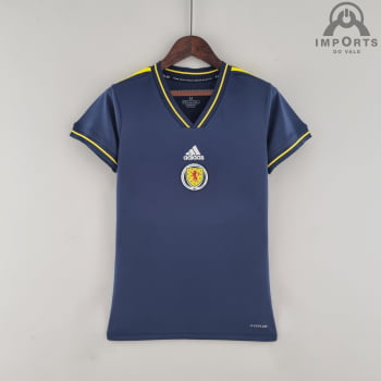 Camisa da Seleção Escocesa I 2022 Versão Feminina + Personalização Grátis Camisa da Seleção Escocesa I 2022 Versão Feminina + Personalização Grátis