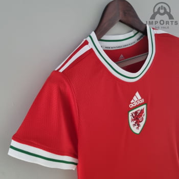 Camisa da Seleção de Gales 2022 I Versão Feminina + Personalização Grátis