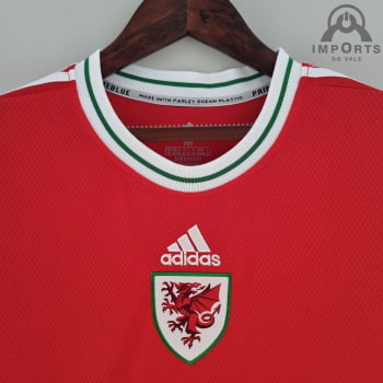 Camisa da Seleção de Gales 2022 I Versão Feminina + Personalização Grátis