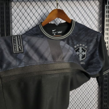 Camisa da Seleção Brasileira 2022 Versão Torcedor Ed. Especial Preto/camuflado + Personalização Grátis 