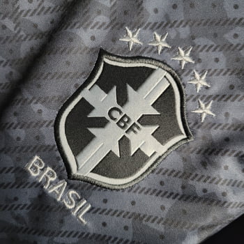 Camisa da Seleção Brasileira 2022 Versão Torcedor Ed. Especial Preto/camuflado + Personalização Grátis 