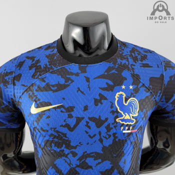 Camisa da Seleção Francesa 2022 Versão Jogador Ed. Especial Azul + Personalização Grátis