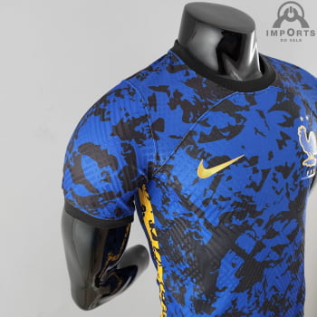 Camisa da Seleção Francesa 2022 Versão Jogador Ed. Especial Azul + Personalização Grátis