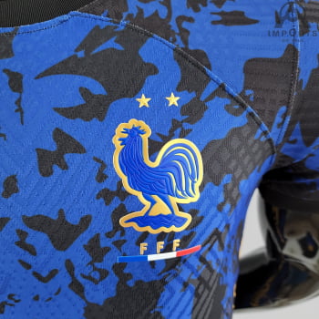 Camisa da Seleção Francesa 2022 Versão Jogador Ed. Especial Azul + Personalização Grátis Camisa da Seleção Francesa 2022 Versão Jogador Ed. Especial Azul + Personalização Grátis