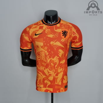Camisa da Seleção Holandesa 2022 Versão Jogador Treino Laranja + Personalização Grátis Camisa da Seleção Holandesa 2022 Versão Jogador Treino Laranja + Personalização Grátis