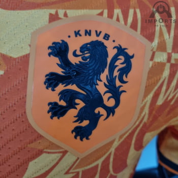 Camisa da Seleção Holandesa 2022 Versão Jogador Treino Laranja + Personalização Grátis Camisa da Seleção Holandesa 2022 Versão Jogador Treino Laranja + Personalização Grátis