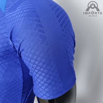 Camisa da Seleção Holandesa 2022 Versão Jogador Treino Azul + Personalização Grátis
