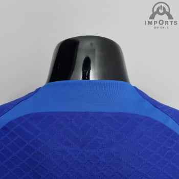 Camisa da Seleção Holandesa 2022 Versão Jogador Treino Azul + Personalização Grátis