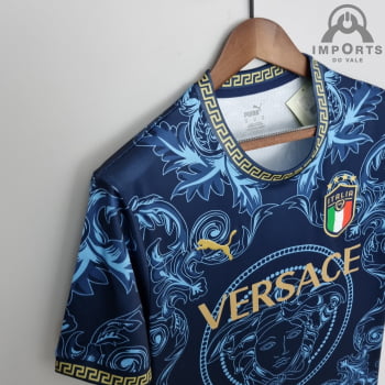 Camisa da Seleção Italiana 2022 Edição Versace Versão Torcedor + Personalização Grátis