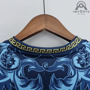 Camisa da Seleção Italiana 2022 Edição Versace Versão Torcedor + Personalização Grátis
