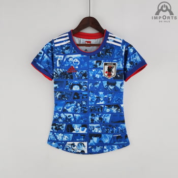 Camisa da Seleção Japonesa 2021 Versão Torcedor Feminina Ed. Comemorativa - Azul