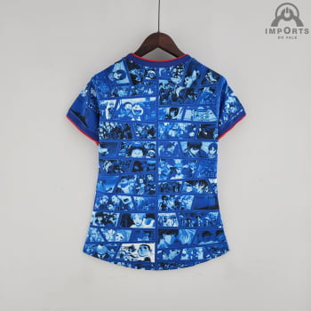 Camisa da Seleção Japonesa 2021 Versão Torcedor Feminina Ed. Comemorativa - Azul