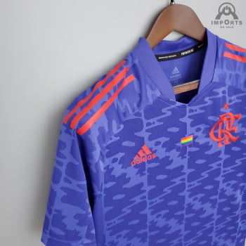Camisa Flamengo 21/22 Ed. Especial lgbtqia+ Versão Torcedor + Personalização Grátis