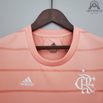 Camisa Flamengo 21/22 Ed. Especial Outubro Rosa Versão Feminina + Personalização Grátis