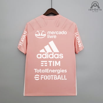 Camisa Flamengo 21/22 Ed. Especial Outubro Rosa Versão Torcedor + Patrocínios + Personalização Grátis