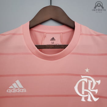 Camisa Flamengo 21/22 Ed. Especial Outubro Rosa Versão Torcedor + Personalização Grátis