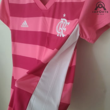 Camisa Flamengo 22/23 Versão Feminina Ed. Especial Outubro Rosa + Personalização Grátis