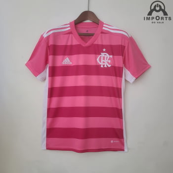Camisa Flamengo 22/23 Versão Torcedor Ed. Especial Outubro Rosa + Personalização Grátis Camisa Flamengo 22/23 Versão Torcedor Ed. Especial Outubro Rosa + Personalização Grátis