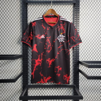 Camisa Flamengo 22/23 Versão Torcedor Ed. Especial Rubro Negra + Personalização Grátis Camisa Flamengo 22/23 Versão Torcedor Ed. Especial Rubro Negra + Personalização Grátis