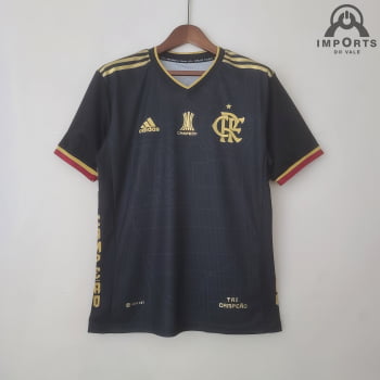 Camisa Flamengo 22/23 Versão Torcedor Ed. Especial Tricampeão da Libertadores + Personalização Grátis 