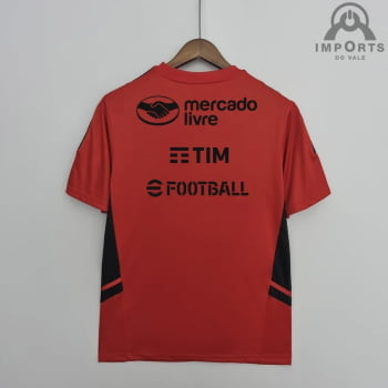 Camisa Flamengo 22/23 Versão Torcedor Treino Vermelha + Patrocínios + Personalização Grátis
