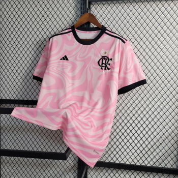 Camisa Flamengo 23/24 Versão Torcedor Ed. Especial Rosa + Personalização Grátis