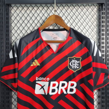 Camisa Flamengo 23/24 Versão Torcedor Ed. Especial Rubro Negra Listrada + Personalização Grátis