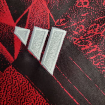 Camisa Flamengo 23/24 Versão Torcedor Pré-Jogo + Patch Libertadores + Patrocínios - Rubro Negra