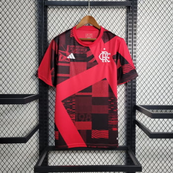 Camisa Flamengo 23/24 Versão Torcedor Pré-Jogo - Rubro Negra 