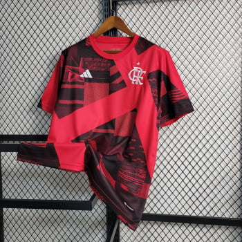 Camisa Flamengo 23/24 Versão Torcedor Pré-Jogo - Rubro Negra