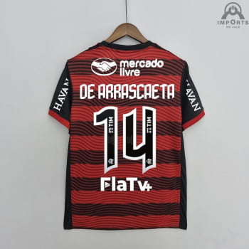 Camisa Flamengo I 22/23 Versão Torcedor + Patrocínios + Personalização Grátis