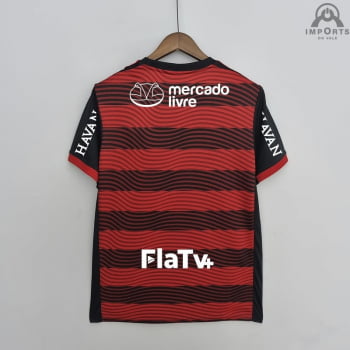 Camisa Flamengo I 22/23 Versão Torcedor + Patrocínios + Personalização Grátis