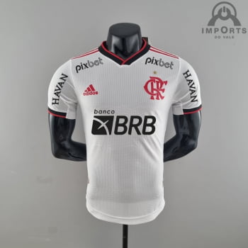 Camisa Flamengo II 22/23 Versão Jogador + Patrocínios + Personalização Grátis