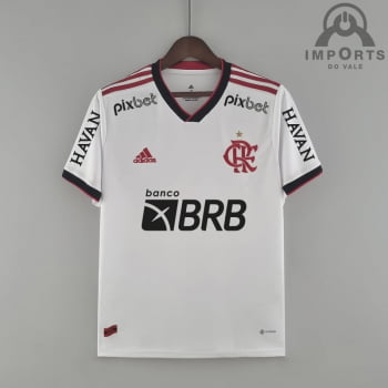 Camisa Flamengo II 22/23 Versão Torcedor + Patrocínios + Personalização Grátis