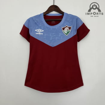 Camisa Fluminense 23/24 Treino Versão Feminina - Vermelha/lilás