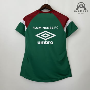Camisa Fluminense 23/24 Treino Versão Feminina - Vermelha/verde