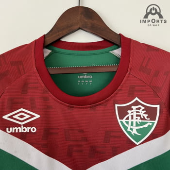 Camisa Fluminense 23/24 Treino Versão Feminina - Vermelha/verde