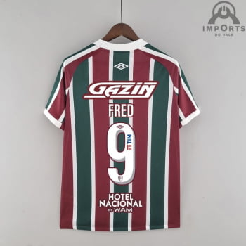 Camisa Fluminense I 22/23 Versão Torcedor + Patrocínios + Personalização Grátis
