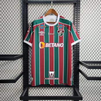 Camisa Fluminense I 23/24 Versão Torcedor + Patrocínios + Personalização Grátis