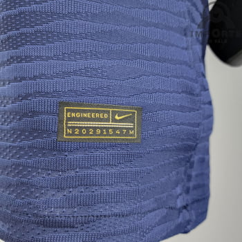 Camisa Gola Polo da Seleção Francesa 2022 Clássica Versão Jogador - Azul