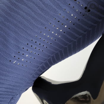 Camisa Gola Polo da Seleção Francesa 2022 Clássica Versão Jogador - Azul
