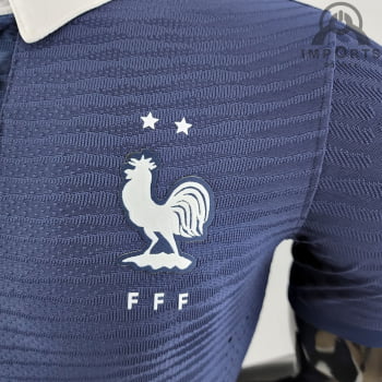 Camisa Gola Polo da Seleção Francesa 2022 Clássica Versão Jogador - Azul Camisa Gola Polo da Seleção Francesa 2022 Clássica Versão Jogador - Azul