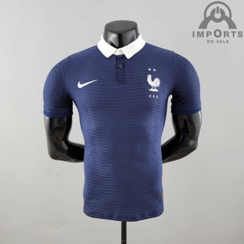 Camisa Gola Polo da Seleção Francesa 2022 Clássica Versão Jogador - Azul Camisa Gola Polo da Seleção Francesa 2022 Clássica Versão Jogador - Azul