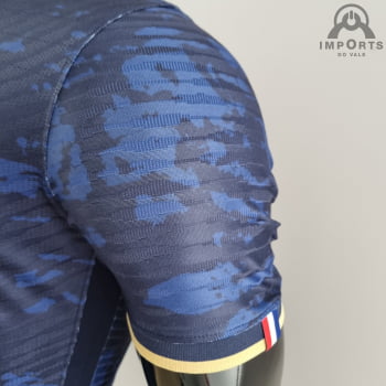 Camisa da Seleção Francesa 2022 Ed. Especial Versão Jogador Azul/Preta + Personalização Grátis -